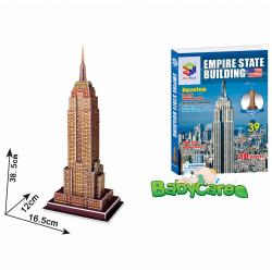 3D Puzlė, Dėlionė „Empire State“ 102-aukštų Art Deco stiliaus dangoraižis, stovintis Niujorko mieste